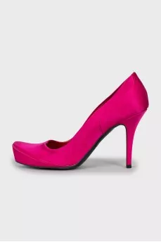Pink textile shoes