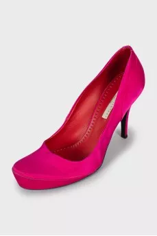 Pink textile shoes