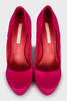 Pink textile shoes