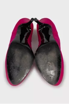 Pink textile shoes