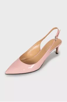 Розовые туфли kitten heel