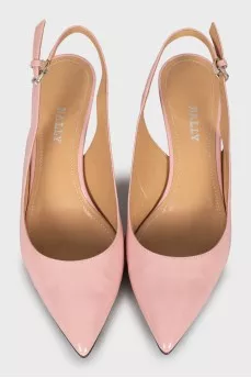 Розовые туфли kitten heel