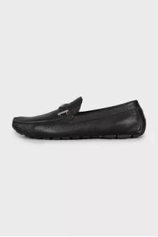 Men's leather square toe loafers