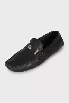 Men's leather square toe loafers