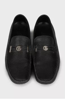 Men's leather square toe loafers