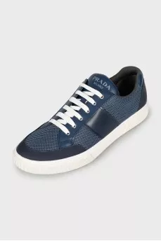 Men's sneakers made of leather and textile