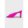 Pink textile sandals