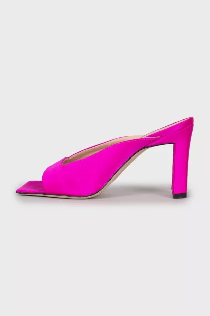 Pink textile sandals