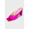 Pink textile sandals