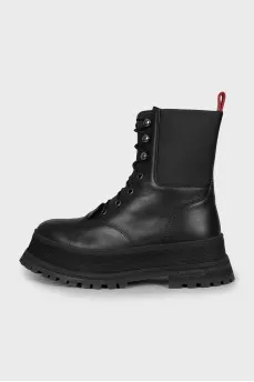 Icon Stripe Leather Boots