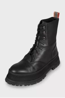 Icon Stripe Leather Boots