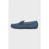 Men's Blue Suede Loafers