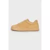 Beige suede sneakers