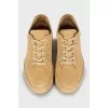 Beige suede sneakers