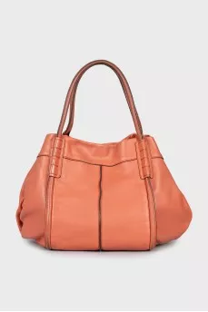 Orange leather bag