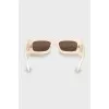 Sunglasses with massive logo
