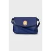 Blue leather bag