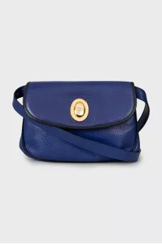 Blue leather bag