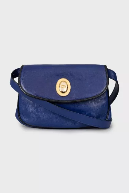 Blue leather bag