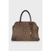 Brown leather bag