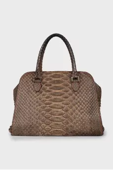 Коричнева сумка зі шкіри