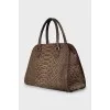 Brown leather bag