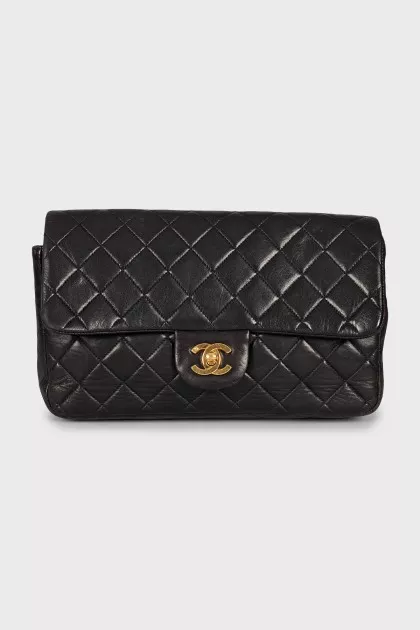 Vintage black leather bag
