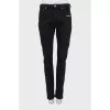 Black tapered fit jeans
