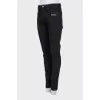 Black tapered fit jeans
