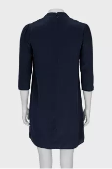 Silk dress with 3/4 sleeves