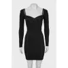 Bodycon dress with imitation corset