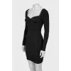 Bodycon dress with imitation corset