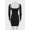 Bodycon dress with imitation corset