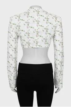 Long sleeve floral print top