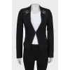 Cropped jacket decorated with crystals