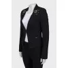 Cropped jacket decorated with crystals