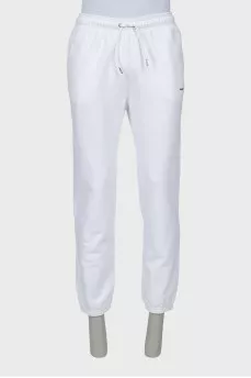 Men's white joggers