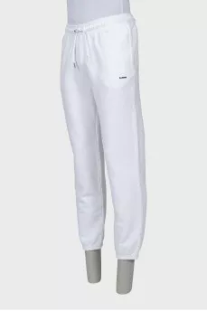 Men's white joggers