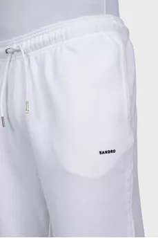 Men's white joggers