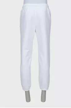 Men's white joggers