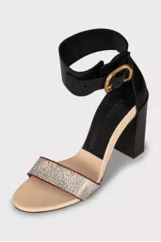 Animal print sandals
