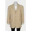 Men's beige plaid jacket