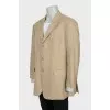 Men's beige plaid jacket