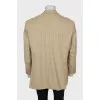 Men's beige plaid jacket