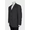 Men's single-breasted wool jacket