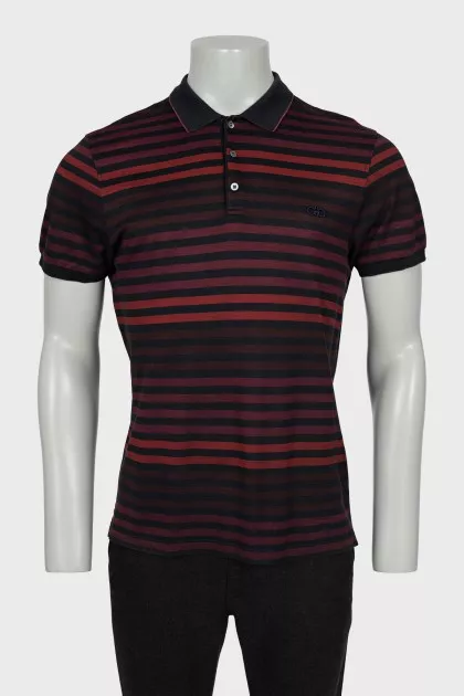 Men's striped polo shirt