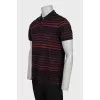 Men's striped polo shirt