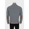 Men's gray zip up cardigan