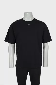 Men's straight cut T-shirt with brand logo