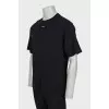 Men's straight cut T-shirt with brand logo